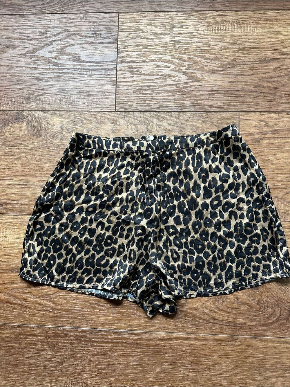 Reformation Leopard Print Shorts - Black & Tan